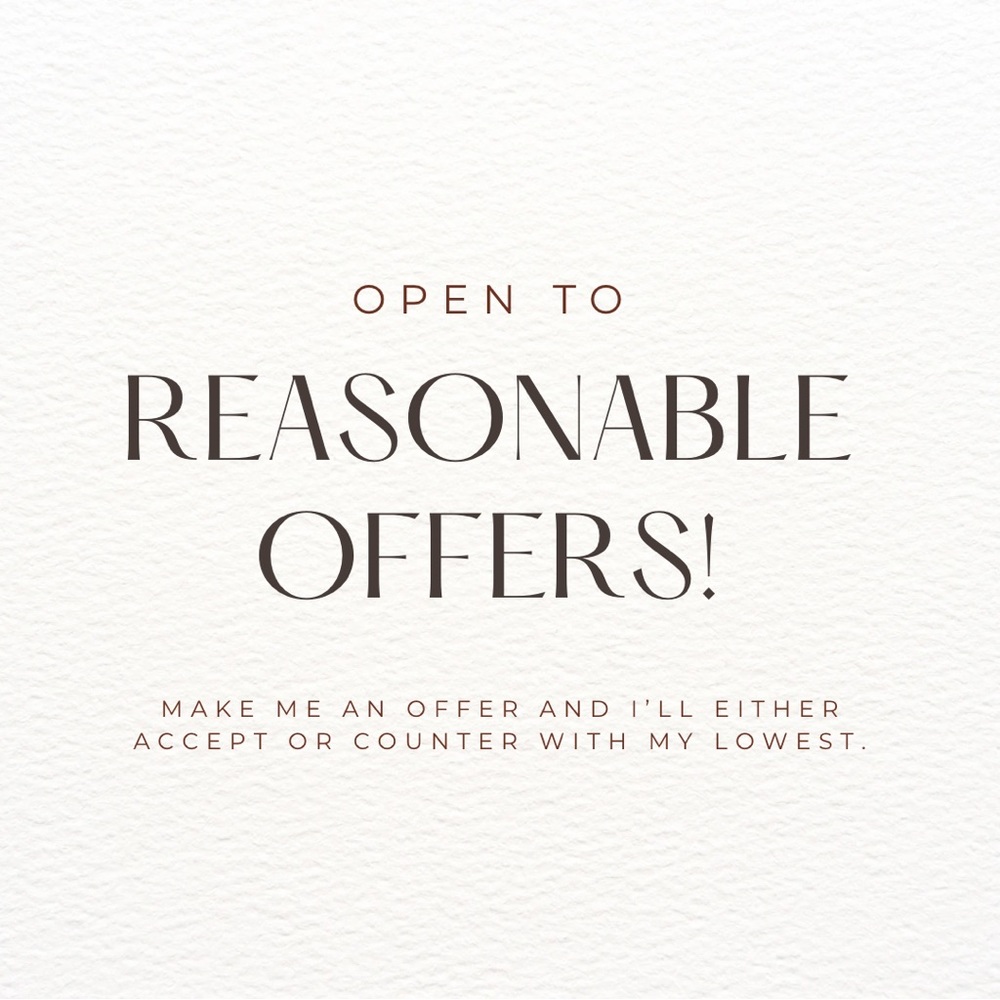 Open to reasonable offers!